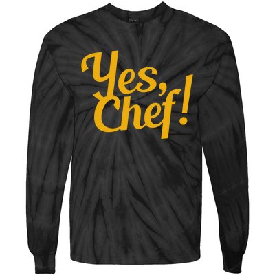 Yes Chef Funny Novelty Tie-Dye Long Sleeve Shirt