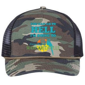 You Can Go To Hell Im Going To Margaritaville Retro Rope Trucker Hat Cap