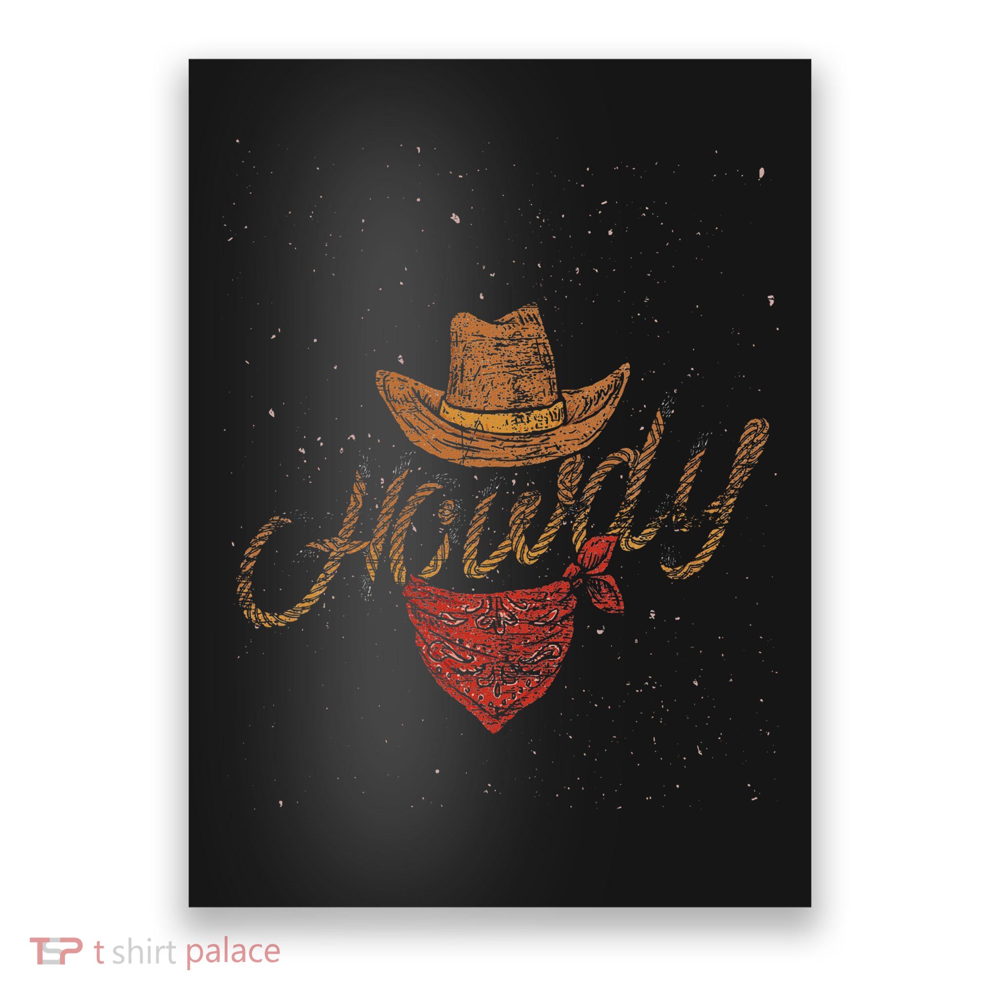 Yeehaw Cowboy Gifts Texas Rodeo Bull 's Western Black Poster