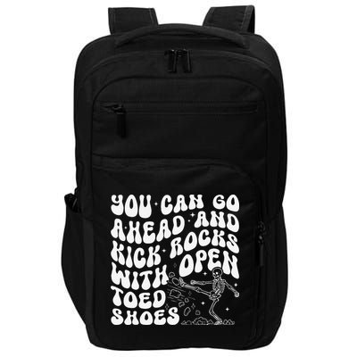 You Can Go Ahead And Kick Rocks With Open Toed Funny Impact Tech Backpack