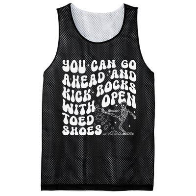You Can Go Ahead And Kick Rocks With Open Toed Funny Mesh Reversible Basketball Jersey Tank
