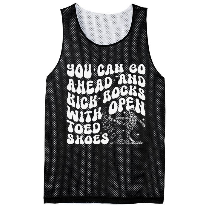 You Can Go Ahead And Kick Rocks With Open Toed Funny Mesh Reversible Basketball Jersey Tank