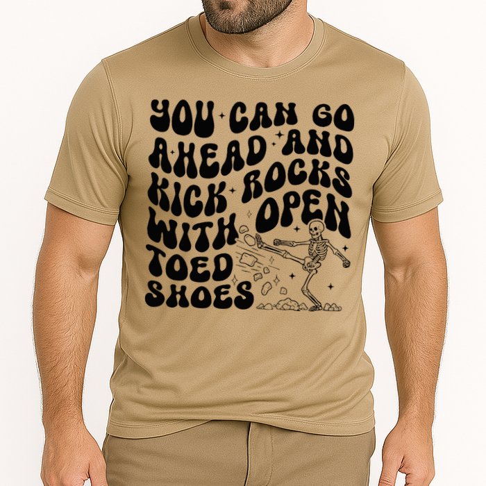 You Can Go Ahead And Kick Rocks With Open Toed Funny Cooling Performance Crew T-Shirt