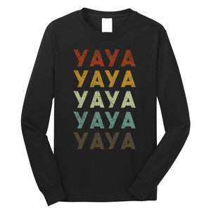 Yaya Cute Grandma Gift Grandmother Long Sleeve Shirt