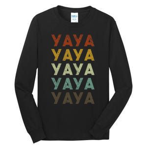 Yaya Cute Grandma Gift Grandmother Tall Long Sleeve T-Shirt