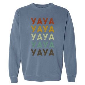 Yaya Cute Grandma Gift Grandmother Garment-Dyed Sweatshirt