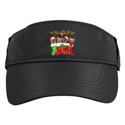 Yorkie Christmas Gift Stocking Dog Lover Xmas Gift Adult Drive Performance Visor