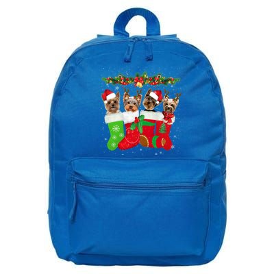 Yorkie Christmas Gift Stocking Dog Lover Xmas Gift 16 in Basic Backpack