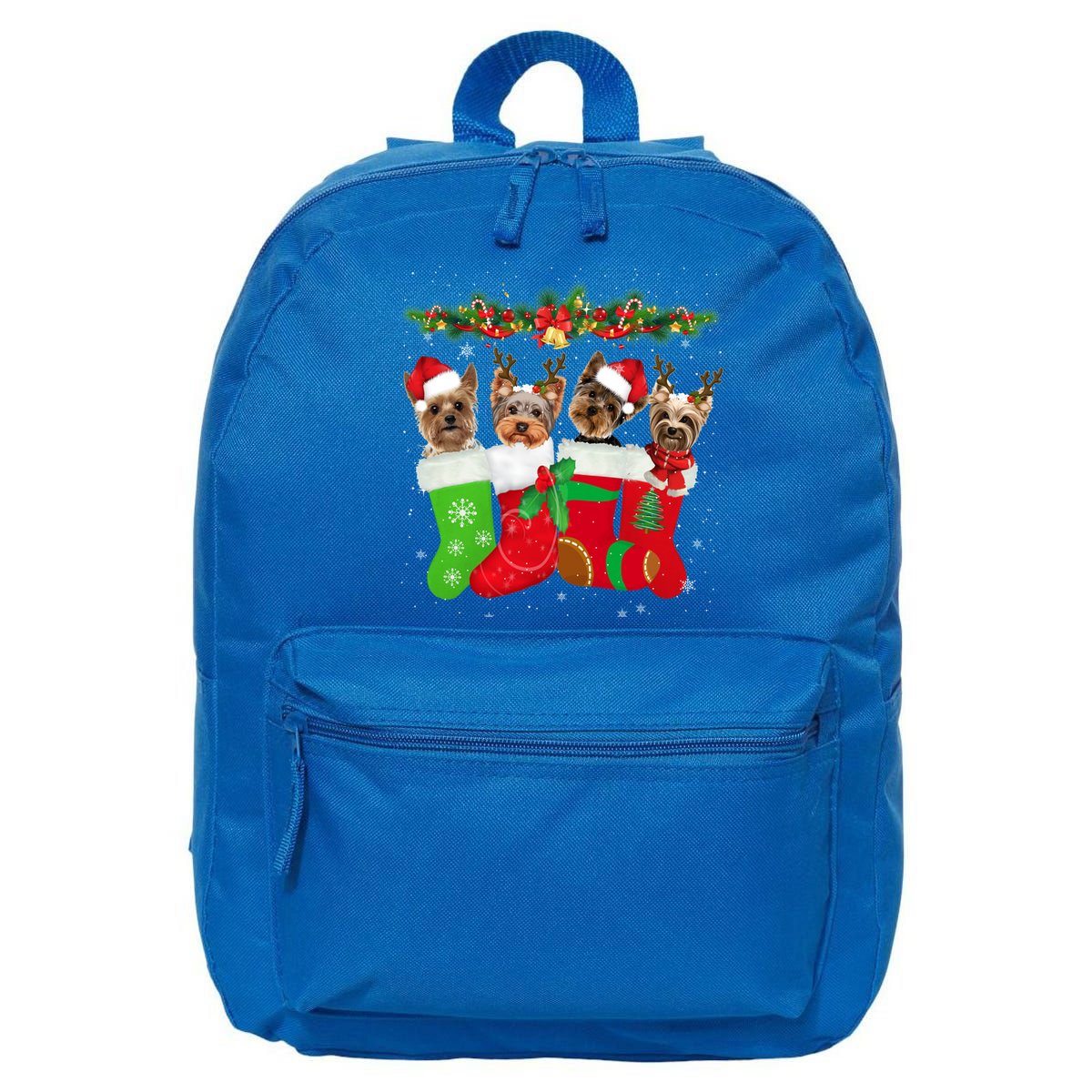 Yorkie Christmas Gift Stocking Dog Lover Xmas Gift 16 in Basic Backpack