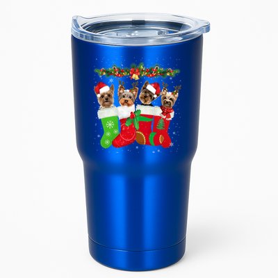 Yorkie Christmas Gift Stocking Dog Lover Xmas Gift Tumbler