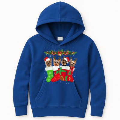 Yorkie Christmas Gift Stocking Dog Lover Xmas Gift Kids Hoodie