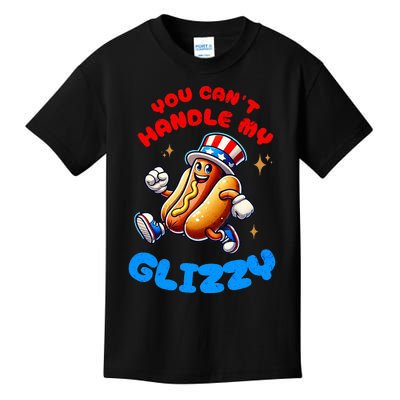 You CanT Handle My Glizzy 4th Of July Hotdog Eating Kids T-Shirt