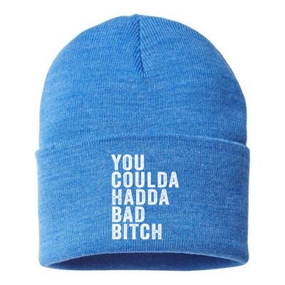 You Coulda Had A Bad Bitch Funny Trendy Quote Saying Meme Cute Gift Sustainable Knit Beanie