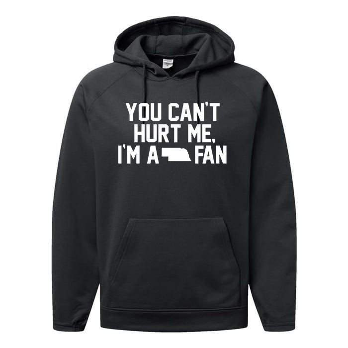 You CanT Hurt Me IM A Fan Performance Fleece Hoodie