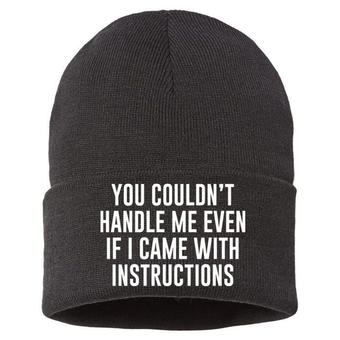 You Couldn't Handle Me Even If I Came With Instructions Sustainable Knit Beanie