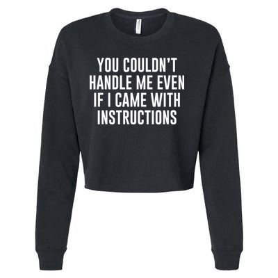 You Couldn't Handle Me Even If I Came With Instructions Cropped Pullover Crew
