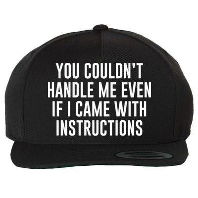 You Couldn't Handle Me Even If I Came With Instructions Wool Snapback Cap