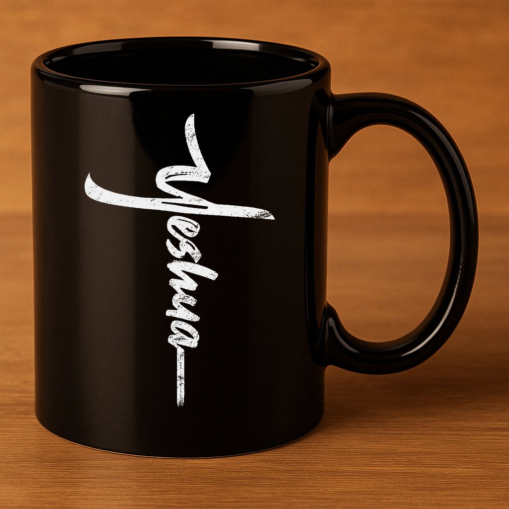 Yeshua Cross Hebrew Name Of Jesus Christian Worship 11oz C Handle Ceramic Mug