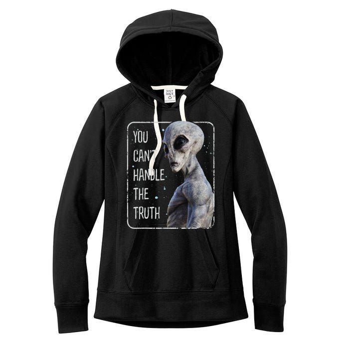 You Can't Handle The Truth Grey Alien Roswell Area 51 Women's Fleece Hoodie