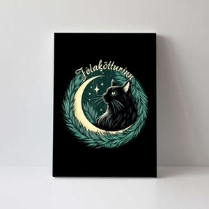 Yule Cat Jolakotturinn Icelandic Christmas Cat Love Feline Canvas