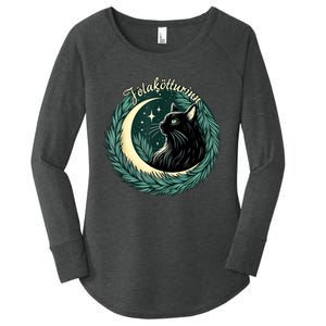 Yule Cat Jolakotturinn Icelandic Christmas Cat Love Feline Women's Perfect Tri Tunic Long Sleeve Shirt