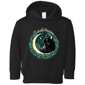 Yule Cat Jolakotturinn Icelandic Christmas Cat Love Feline Toddler Hoodie