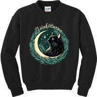 Yule Cat Jolakotturinn Icelandic Christmas Cat Love Feline Kids Sweatshirt