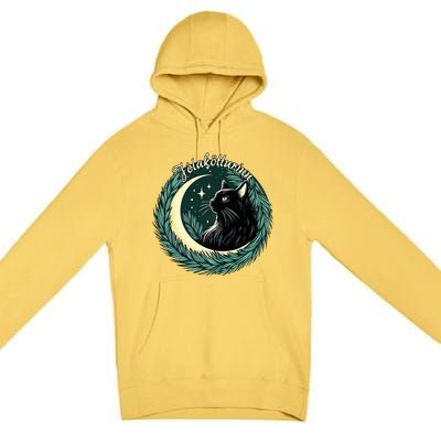 Yule Cat Jolakotturinn Icelandic Christmas Cat Love Feline  Premium Pullover Hoodie