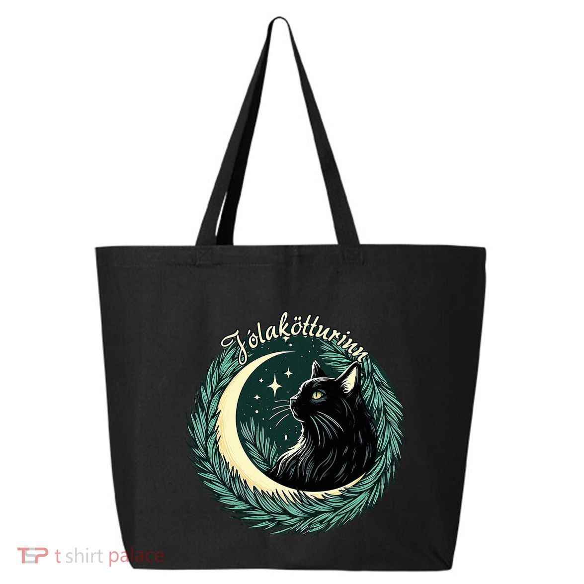 Yule Cat Jolakotturinn Icelandic Christmas Cat Love Feline  25L Jumbo Tote