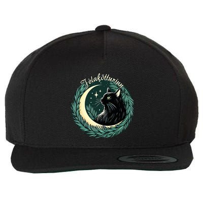 Yule Cat Jolakotturinn Icelandic Christmas Cat Love Feline  Wool Snapback Cap