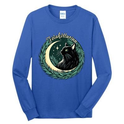 Yule Cat Jolakotturinn Icelandic Christmas Cat Love Feline  Tall Long Sleeve T-Shirt