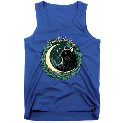 Yule Cat Jolakotturinn Icelandic Christmas Cat Love Feline  Tank Top