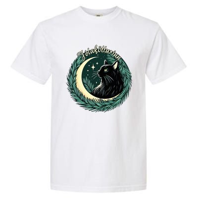 Yule Cat Jolakotturinn Icelandic Christmas Cat Love Feline  Garment-Dyed Heavyweight T-Shirt