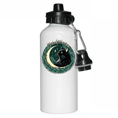 Yule Cat Jolakotturinn Icelandic Christmas Cat Love Feline  Aluminum Water Bottle