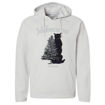 Yule Cat Jolakotturinn Icelandic Christmas Cat Performance Fleece Hoodie