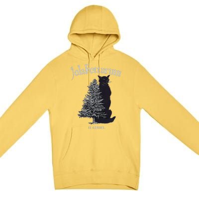 Yule Cat Jolakotturinn Icelandic Christmas Cat Premium Pullover Hoodie