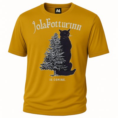 Yule Cat Jolakotturinn Icelandic Christmas Cat Cooling Performance Crew T-Shirt