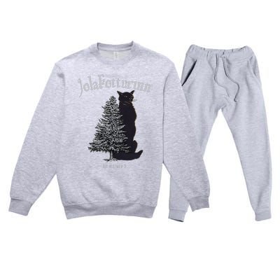 Yule Cat Jolakotturinn Icelandic Christmas Cat Premium Crewneck Sweatsuit Set