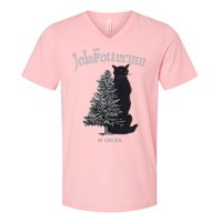 Yule Cat Jolakotturinn Icelandic Christmas Cat V-Neck T-Shirt