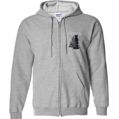 Yule Cat Jolakotturinn Icelandic Christmas Cat Full Zip Hoodie