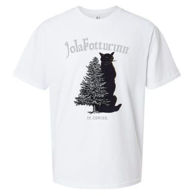 Yule Cat Jolakotturinn Icelandic Christmas Cat Sueded Cloud Jersey T-Shirt