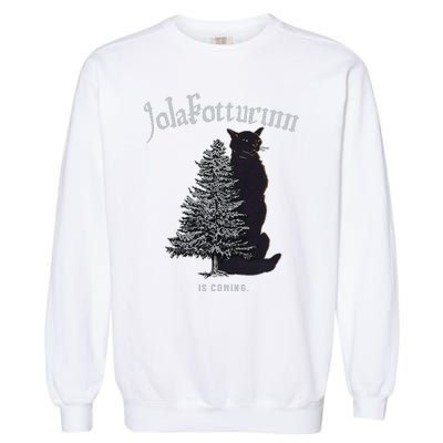 Yule Cat Jolakotturinn Icelandic Christmas Cat Garment-Dyed Sweatshirt