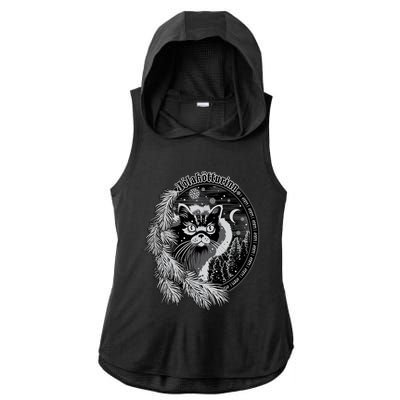 Yule Cat Jolakotturinn Icelandic Christmas Cat Ladies PosiCharge Tri-Blend Wicking Draft Hoodie Tank