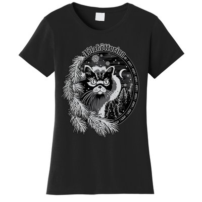 Yule Cat Jolakotturinn Icelandic Christmas Cat Women's T-Shirt