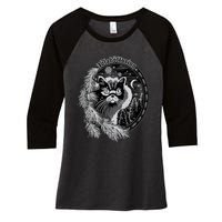 Yule Cat Jolakotturinn Icelandic Christmas Cat Women's Tri-Blend 3/4-Sleeve Raglan Shirt