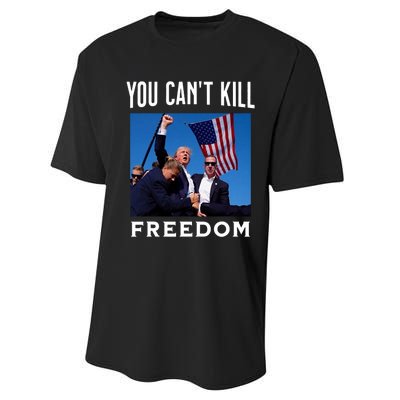 You CanT Kill Freedom Trump Shot Performance Sprint T-Shirt