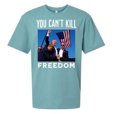 You CanT Kill Freedom Trump Shot Sueded Cloud Jersey T-Shirt