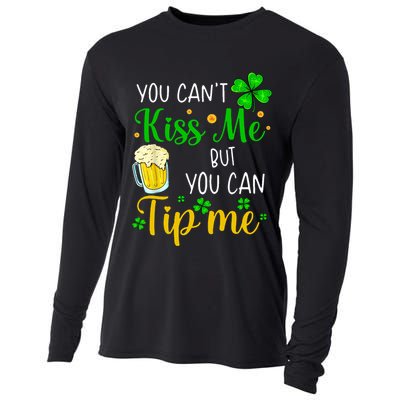You Can't Kiss Me But You Can Tip Me St Patrick's Day Cooling Performance Long Sleeve Crew