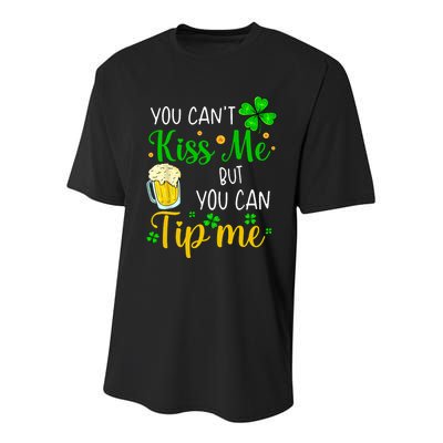 You Can't Kiss Me But You Can Tip Me St Patrick's Day Youth Performance Sprint T-Shirt