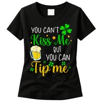 You Can't Kiss Me But You Can Tip Me St Patrick's Day Womens T-Shirt